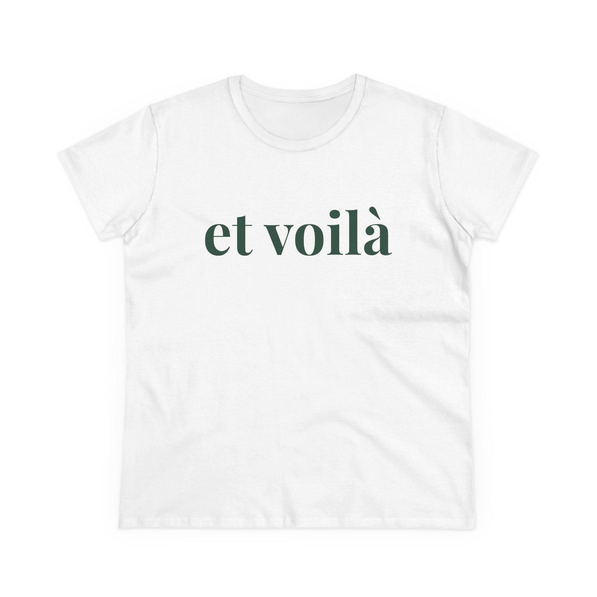 The Voilà tee, Green - fitted