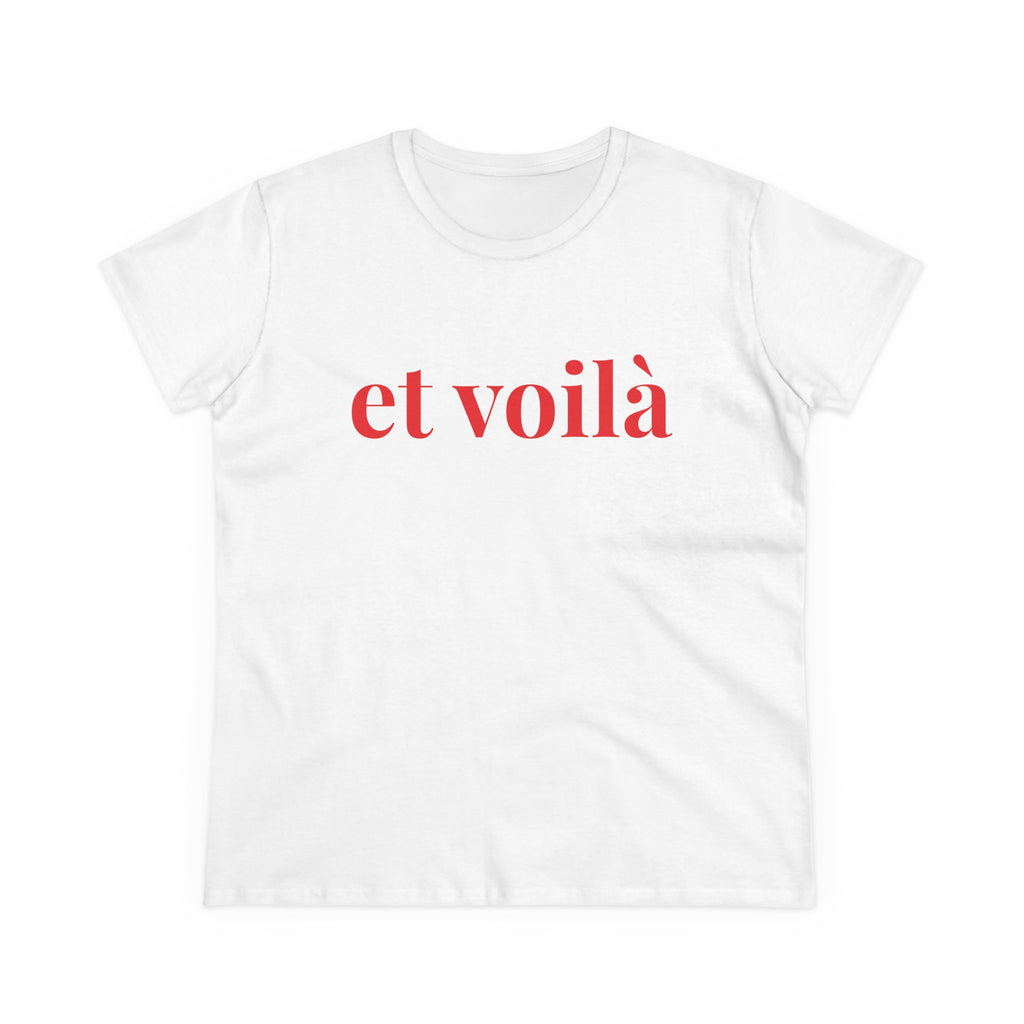 The Voilà Tee, Red - Fitted