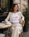 The Voilà Tee, Red - Fitted