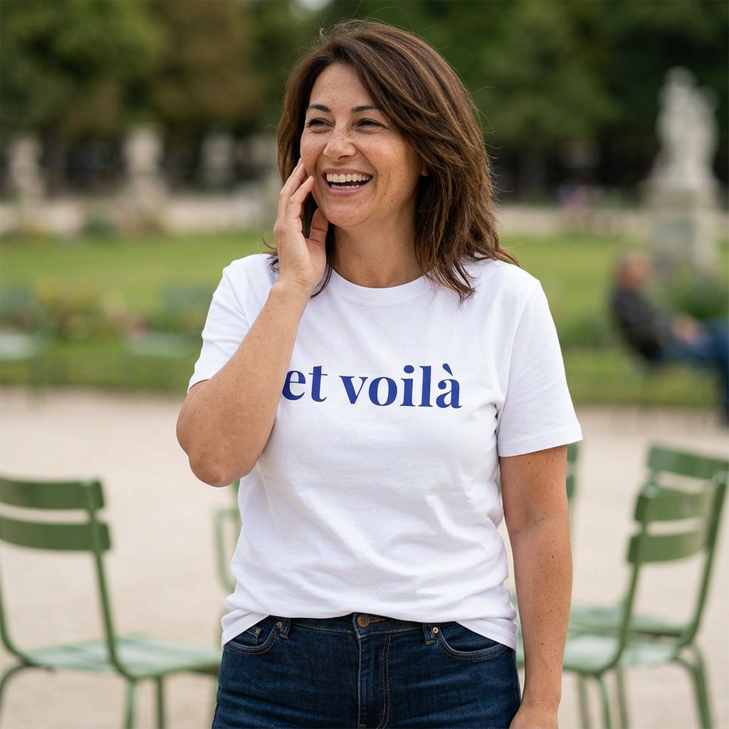 The Voilà Tee, blue edition - Loose fit