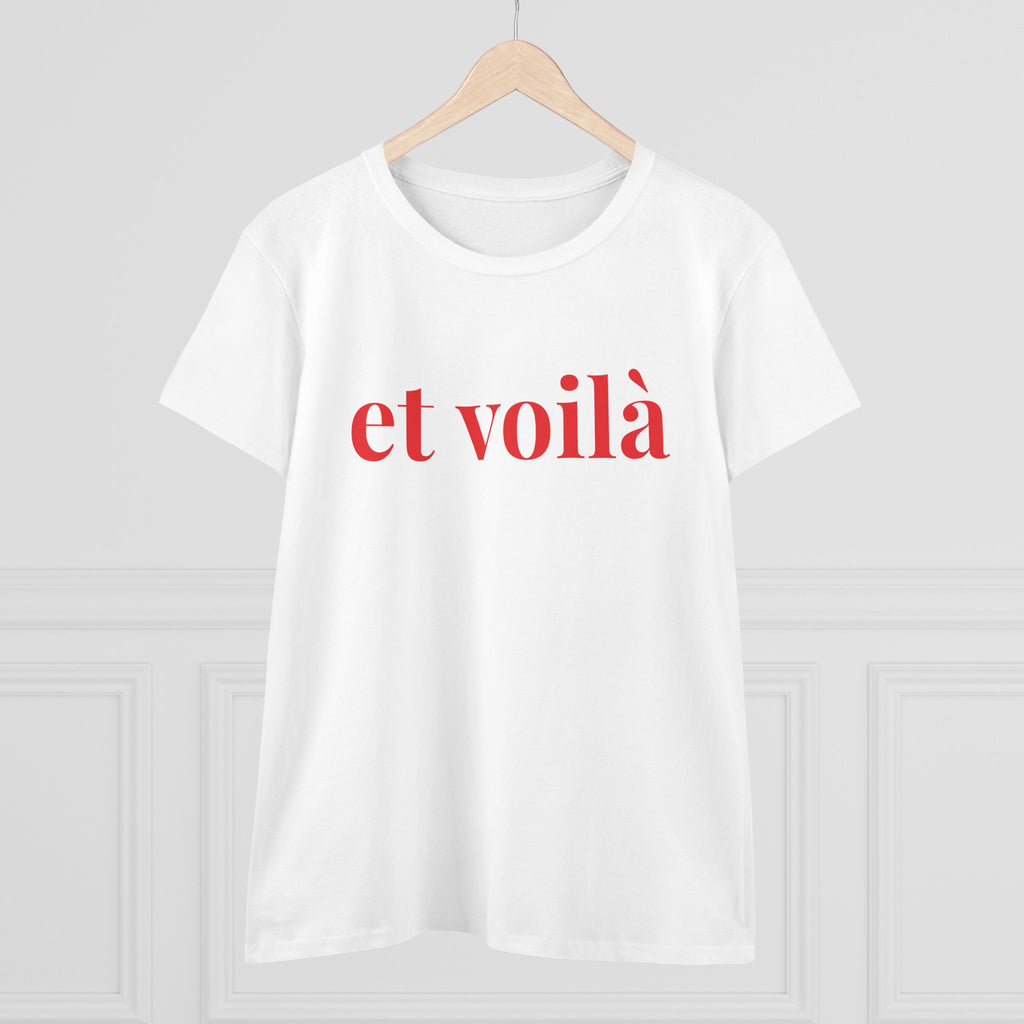 The Voilà Tee, Red - Fitted