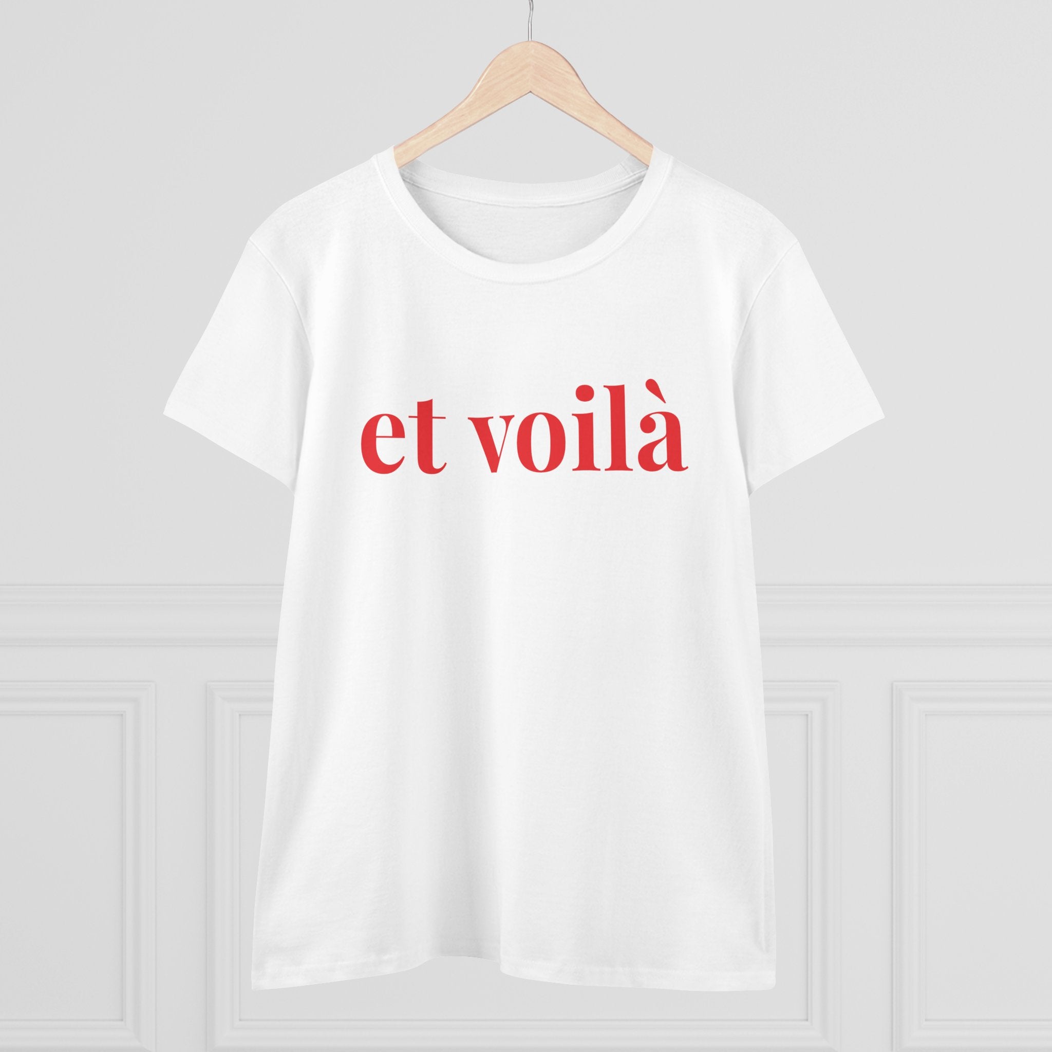 The Voilà Tee, Red - Fitted