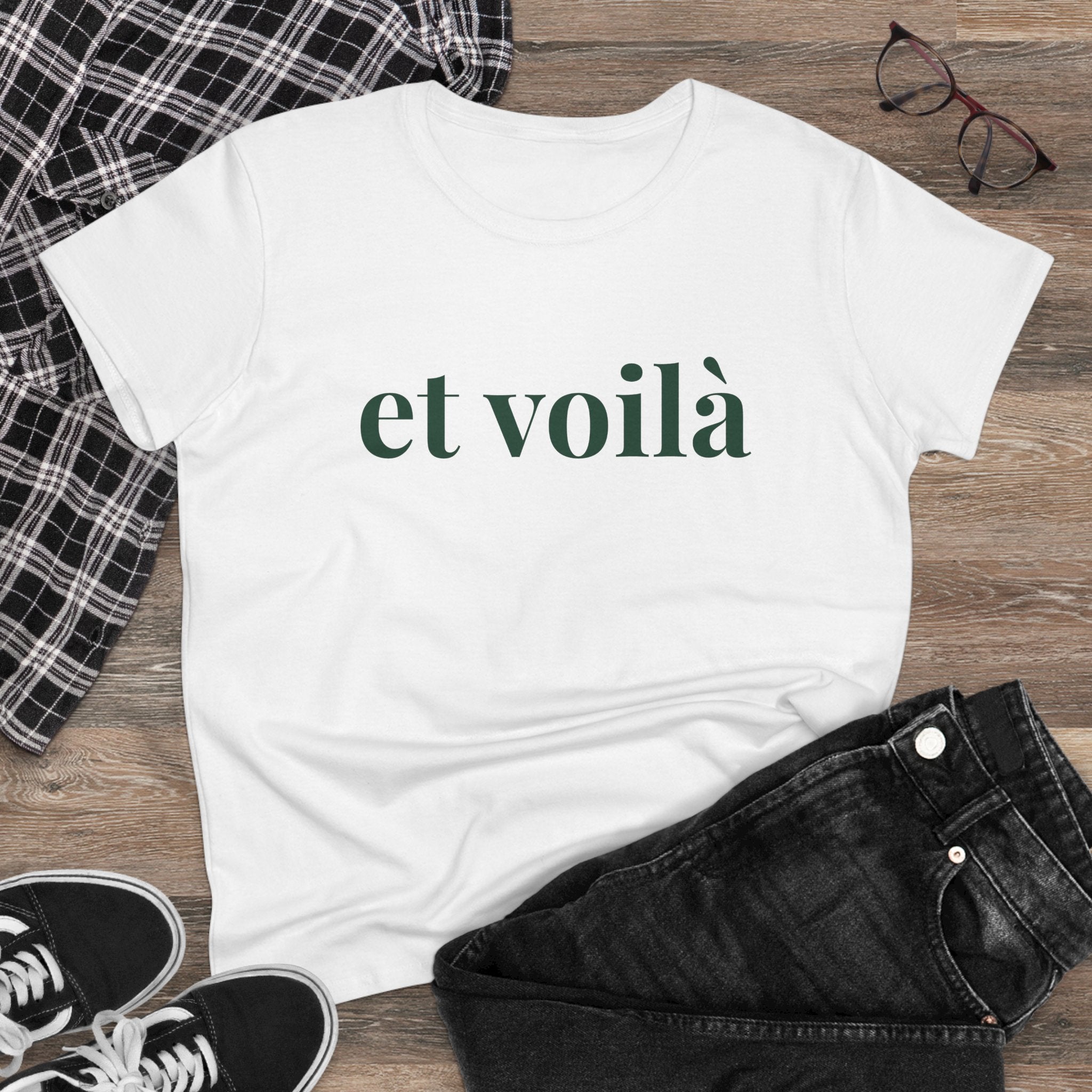The Voilà tee, Green - fitted