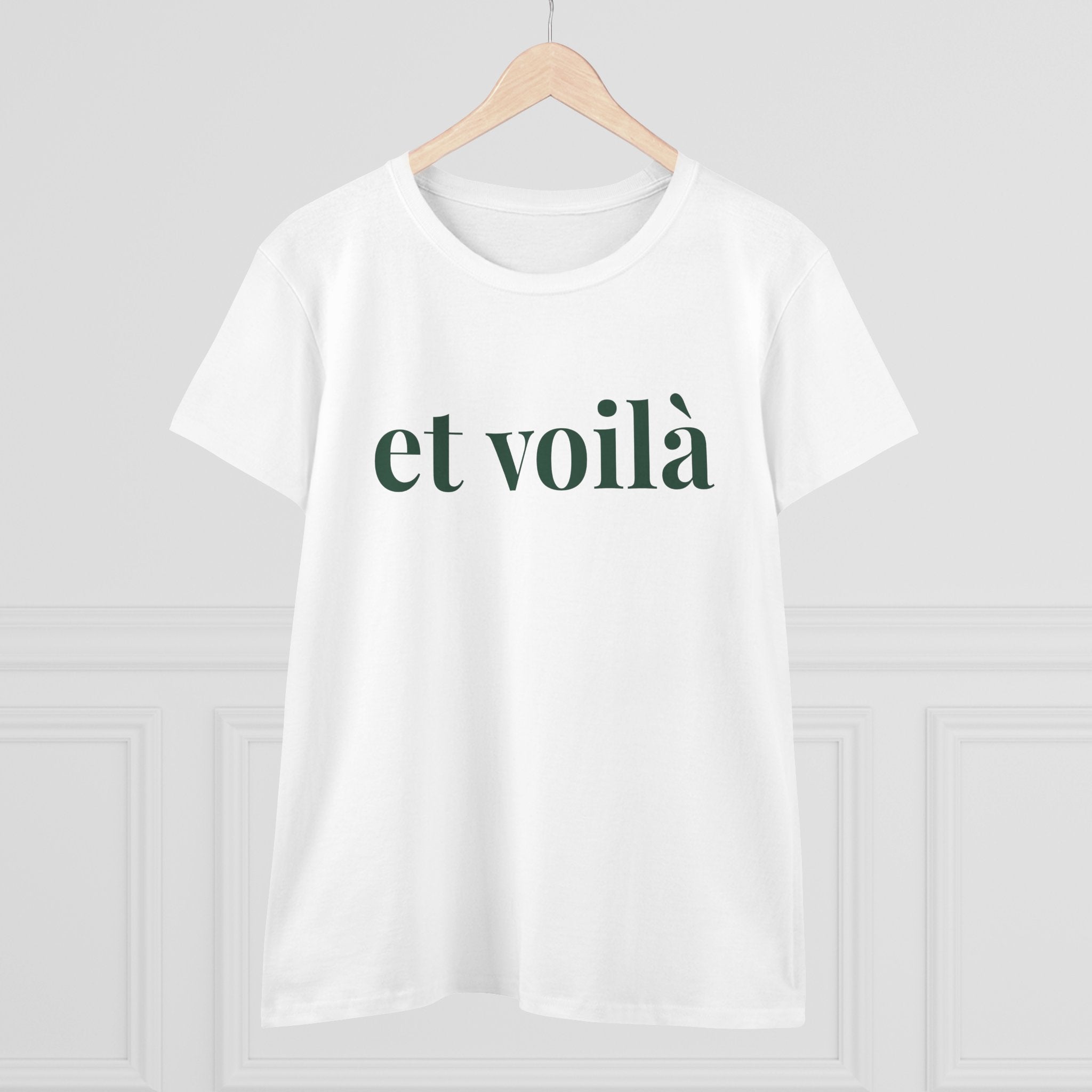 The Voilà tee, Green - fitted