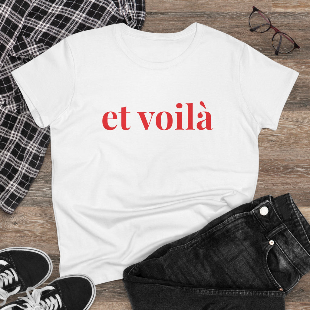 The Voilà Tee, Red - Fitted